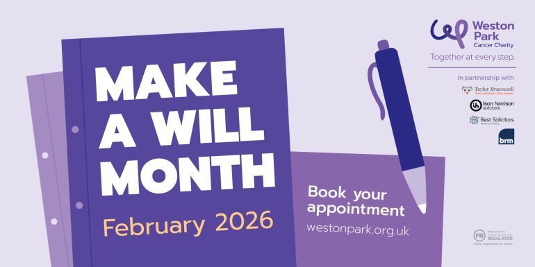 Weston Park Cancer Charity launches first ever Make a Will Month